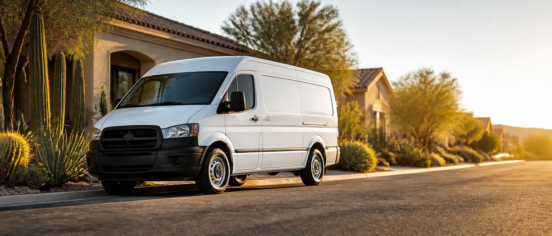 Professional pest control service van in Mesa, Arizona
